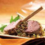 Rack of Lamb with Warm Apple &amp; Lentil Salad Recipe