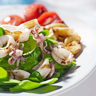 Grilled Calamari &amp; Potato Salad Recipe