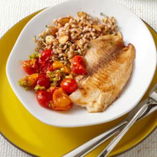 Tilapia with Tomato-Olive Sauce Recipe